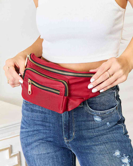 Fame Triple Pocket Nylon Fanny Pack