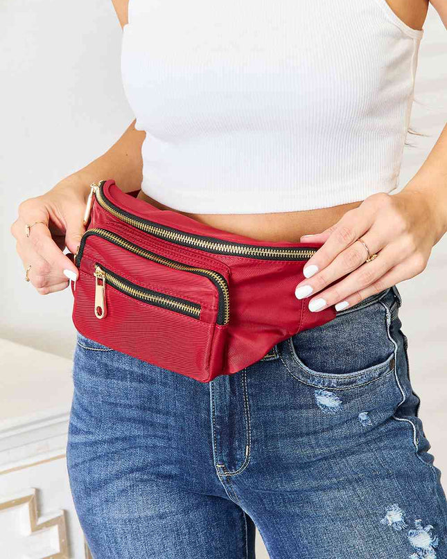 Fame Triple Pocket Nylon Fanny Pack
