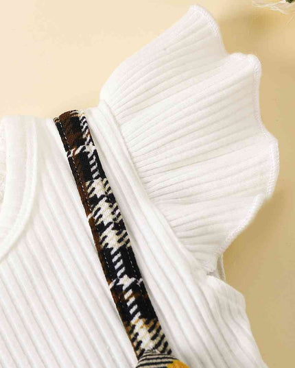 Plaid Print Bow Detail Dress