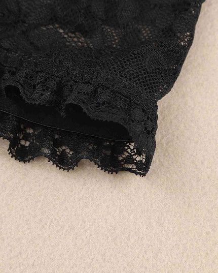 Lace-Up Lace Bralette