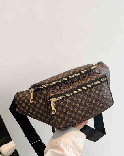 Printed PU Leather Sling Bag