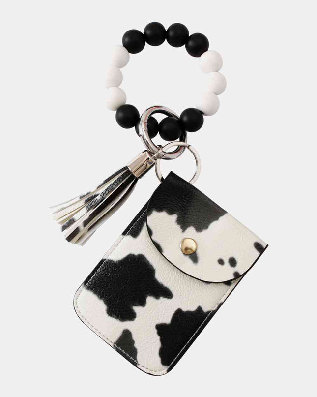Bead Wristlet Key Chain with Wallet