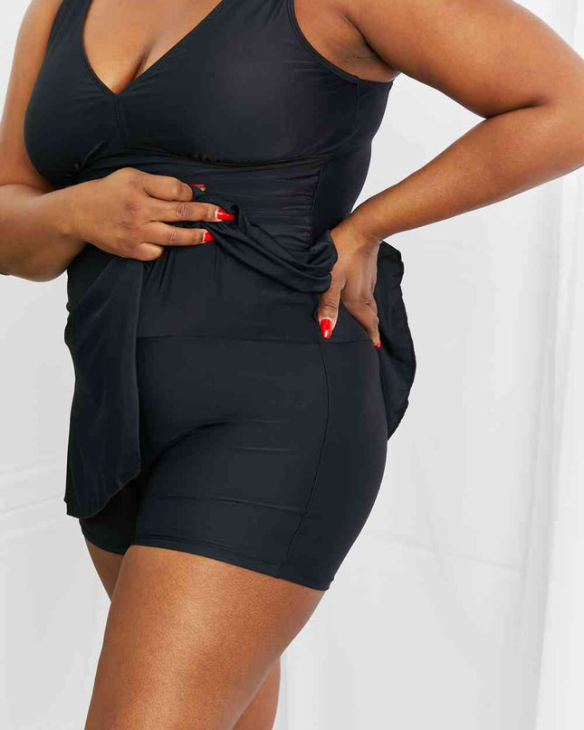 Marina West Swim Full Size Clear Waters Swim Dress in Black