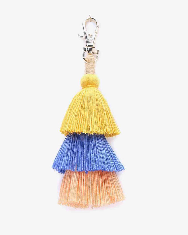 Layered Tassel Keychain
