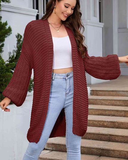 Open Front Longline Cardigan