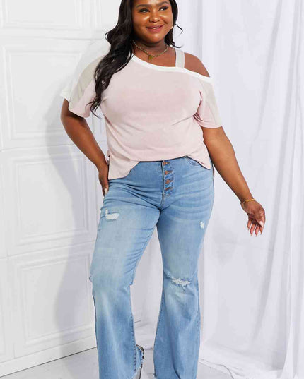 Andree by Unit Full Size Something Simple Cold Shoulder Tee
