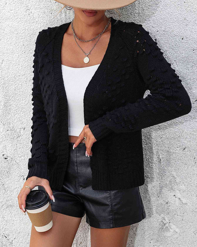 Open Front Long Sleeve Cardigan