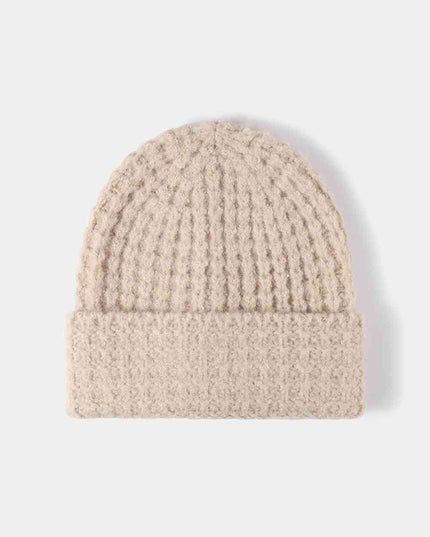 Waffle-Knit Cuff Beanie