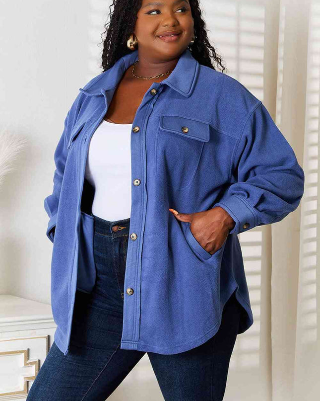 Heimish Cozy Girl Full Size Button Down Shacket