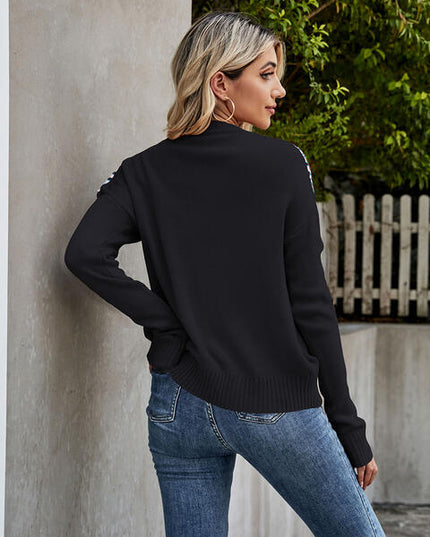 Round Neck Drop Shoulder Sweater