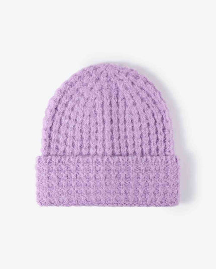 Waffle-Knit Cuff Beanie