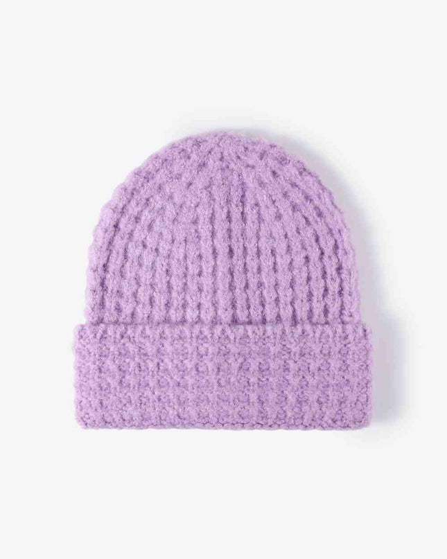 Waffle-Knit Cuff Beanie