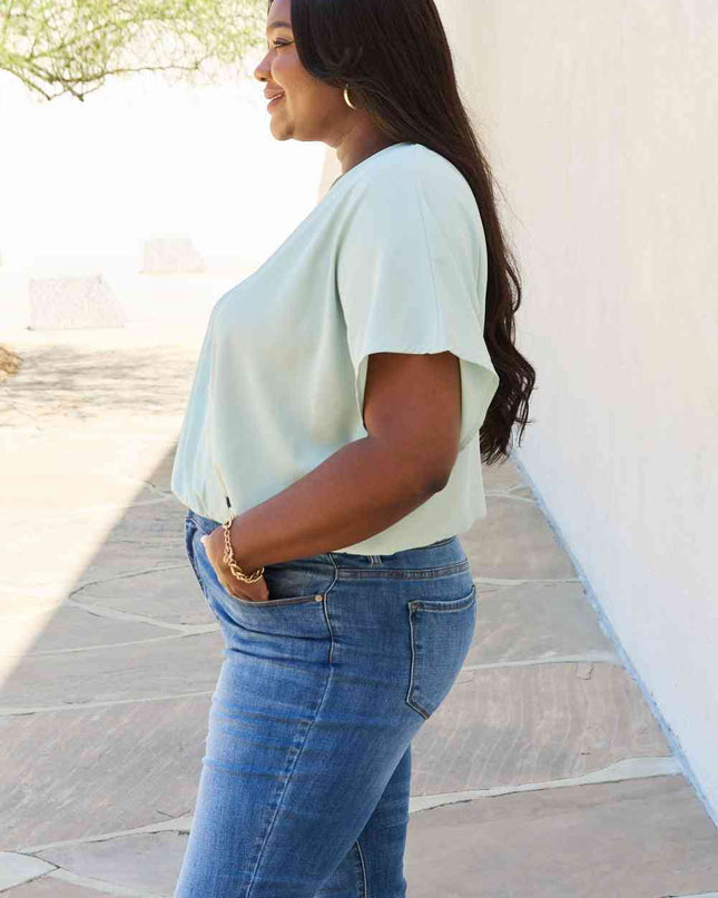 HEYSON On The Daily Full Size Surplice Bodysuit
