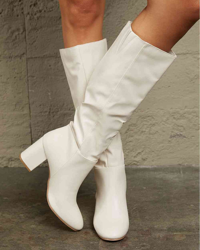 East Lion Corp Block Heel Knee High Boots