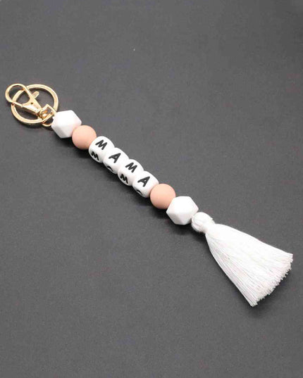 Assorted 2-Pack Mama Beaded Tassel Keychain