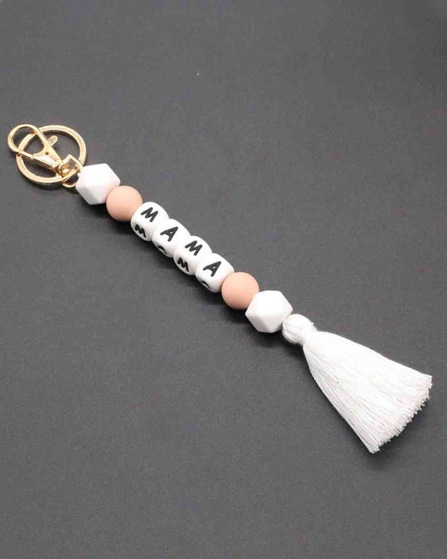 Assorted 2-Pack Mama Beaded Tassel Keychain