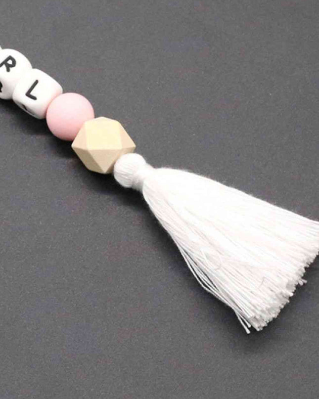 Assorted 2-Pack Mama Beaded Tassel Keychain