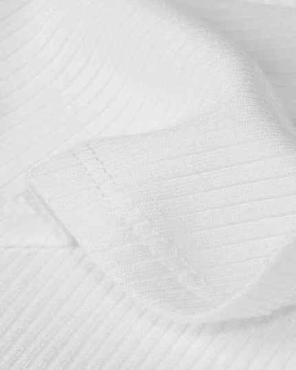 Ribbed Ruffle Trim Sleeveless Bodysuit