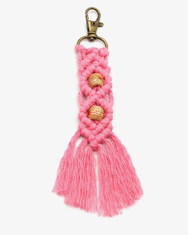 Assorted 4-Pack Handmade Macrame Fringe Keychain