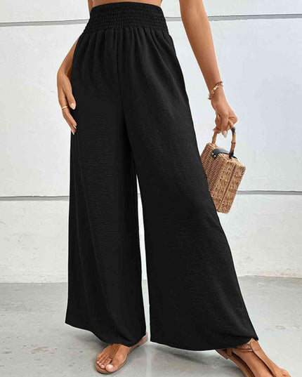 Wide Waistband Relax Fit Long Pants