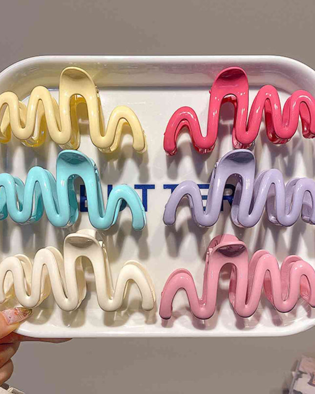 Resin Wave Hair Claw Clip