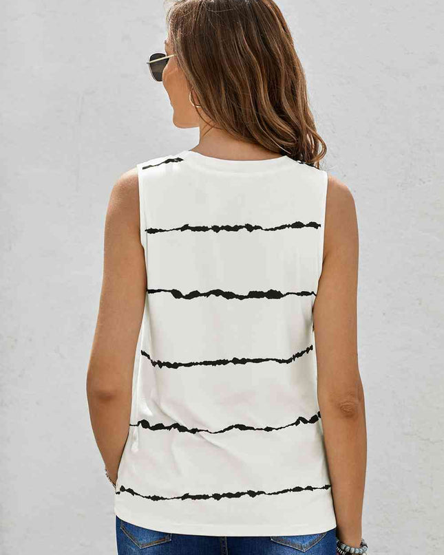 Striped Round Neck Tank