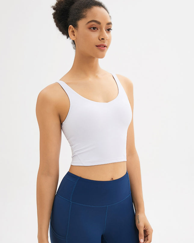 Scoop Neck Wide Strap Active Tank