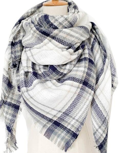 Plaid Imitation Cashmere Scarf
