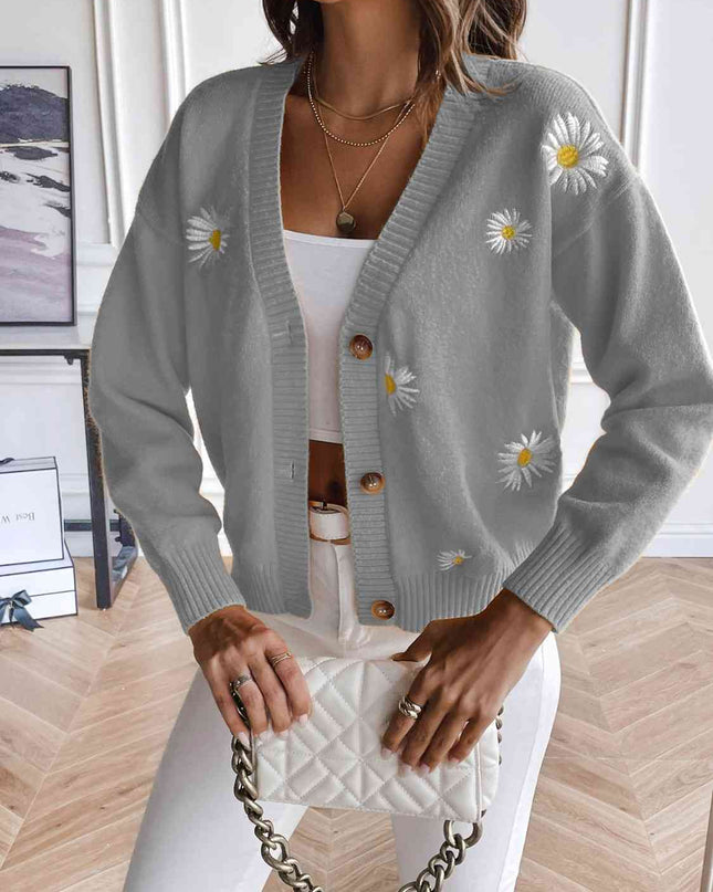 Floral Button Up Cardigan