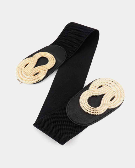 Twisted Alloy Buckle Wide Belt