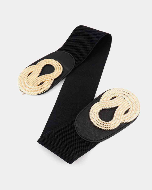 Twisted Alloy Buckle Wide Belt