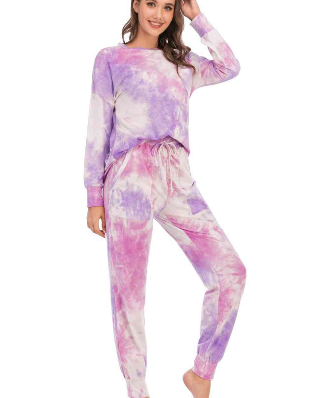 Tie-Dye Top and Pants Lounge Set