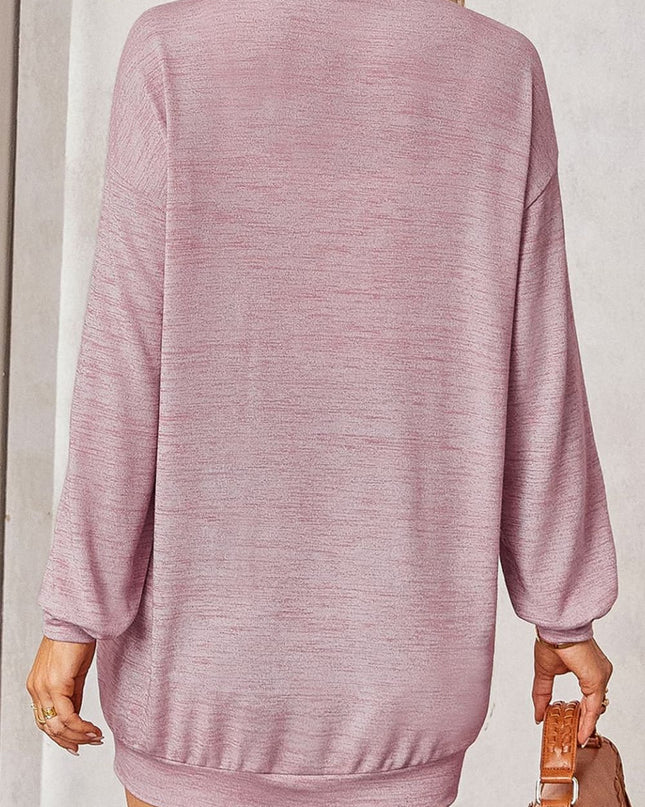 Buttoned V-Neck Long Sleeve Cardigans