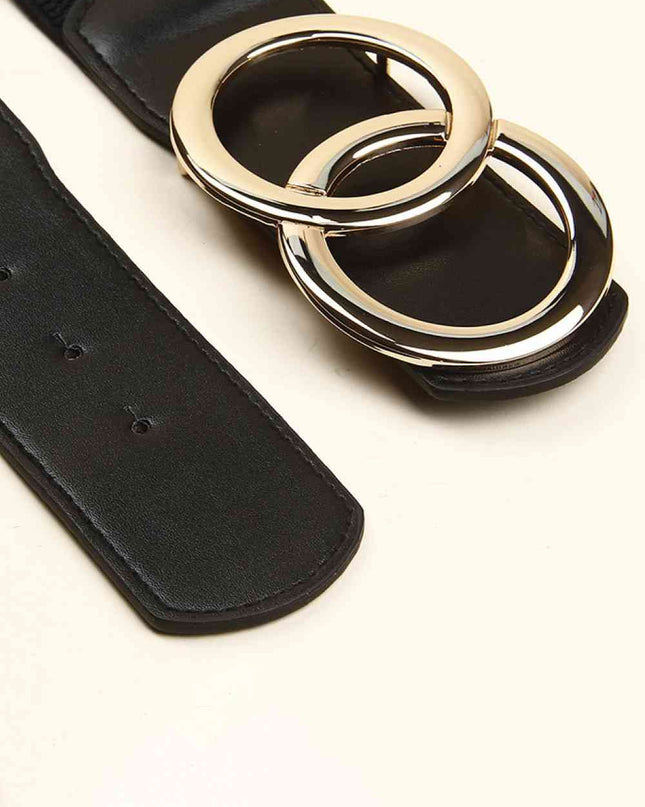 Zinc Alloy Buckle Elastic PU Belt