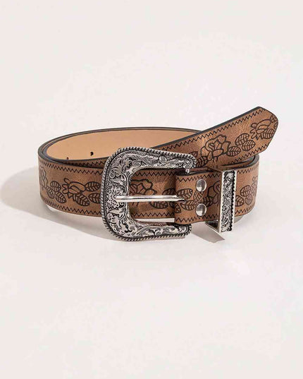 Floral PU Leather Belt