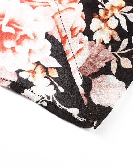 Floral Tied Balloon Sleeve Dress