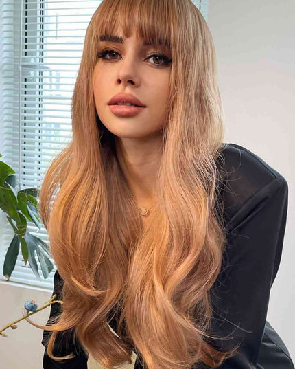 Natural Wave Full Machine Synthetic Wigs 26"