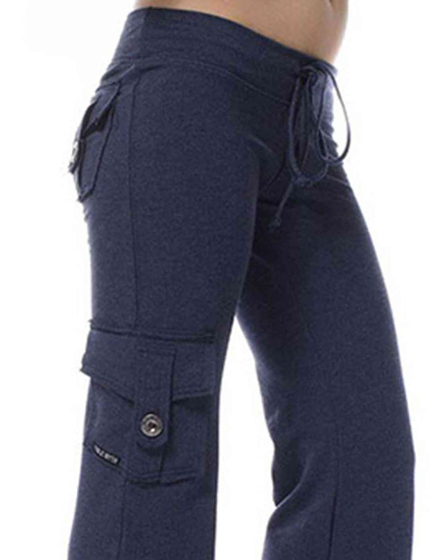 Mid Waist Pants with Pockets