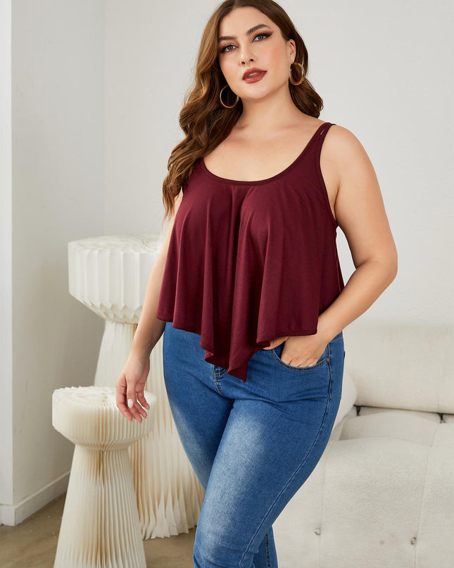 Plus Size Double-Strap Scoop Neck Cami