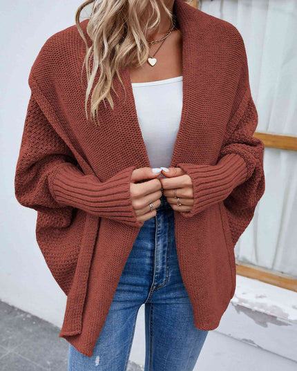 Open Front Long Sleeve Cardigan