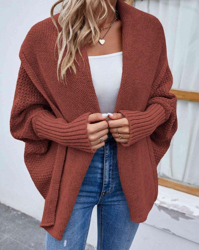 Open Front Long Sleeve Cardigan