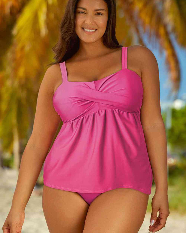 Full Size Adjustable Strap Tankini Set