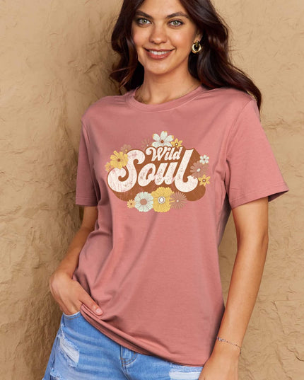 Simply Love Full Size WILD SOUL Graphic Cotton T-Shirt