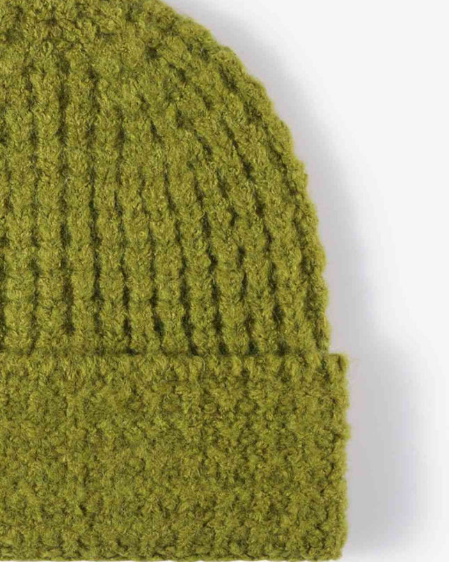 Waffle-Knit Cuff Beanie
