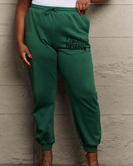 Simply Love Full Size HAVE THE DAY YOU DESERVE Graphic Sweatpants