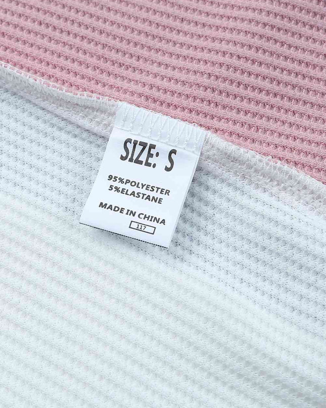 Multicolored Striped Waffle-Knit Sleeveless Tank