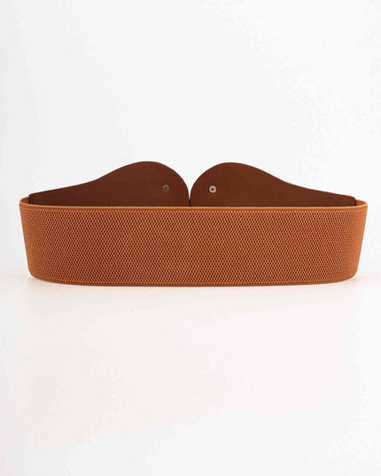 Alloy Buckle Elastic PU Belt