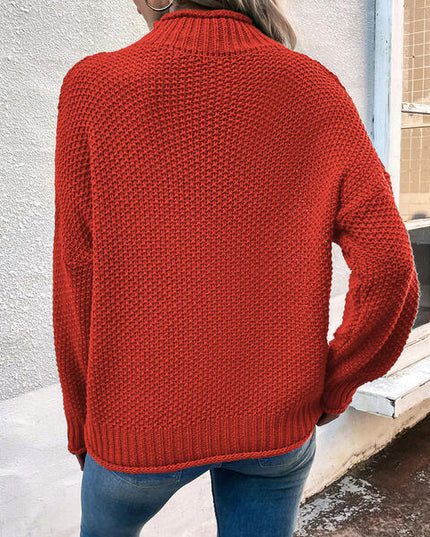 Roll Hem Drop Shoulder Sweater