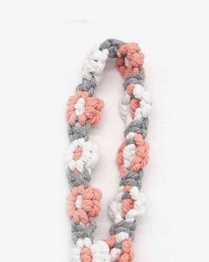 Assorted 4-Piece Macrame Flower Keychain
