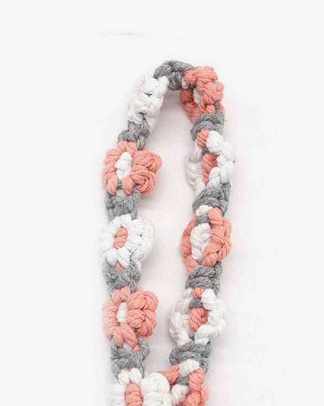 Assorted 4-Piece Macrame Flower Keychain